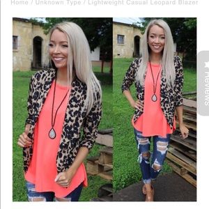 Leopard print blazer